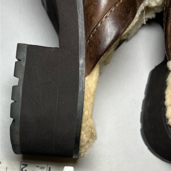 UGG Dark Brown Shearling Slip-Ons 9 - Picture 6 of 12
